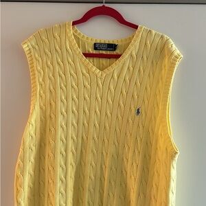 Polo by Ralph Lauren Light Yellow Knit Vest
